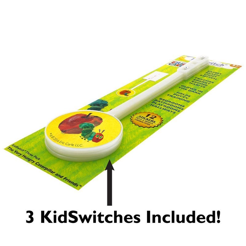 Kidswitch Light Switch Extender for Kids 3 Pack - The World of Eric Carle Edition - The Very Hungry Caterpillar & Friends - Officially Licensed! - Image 3
